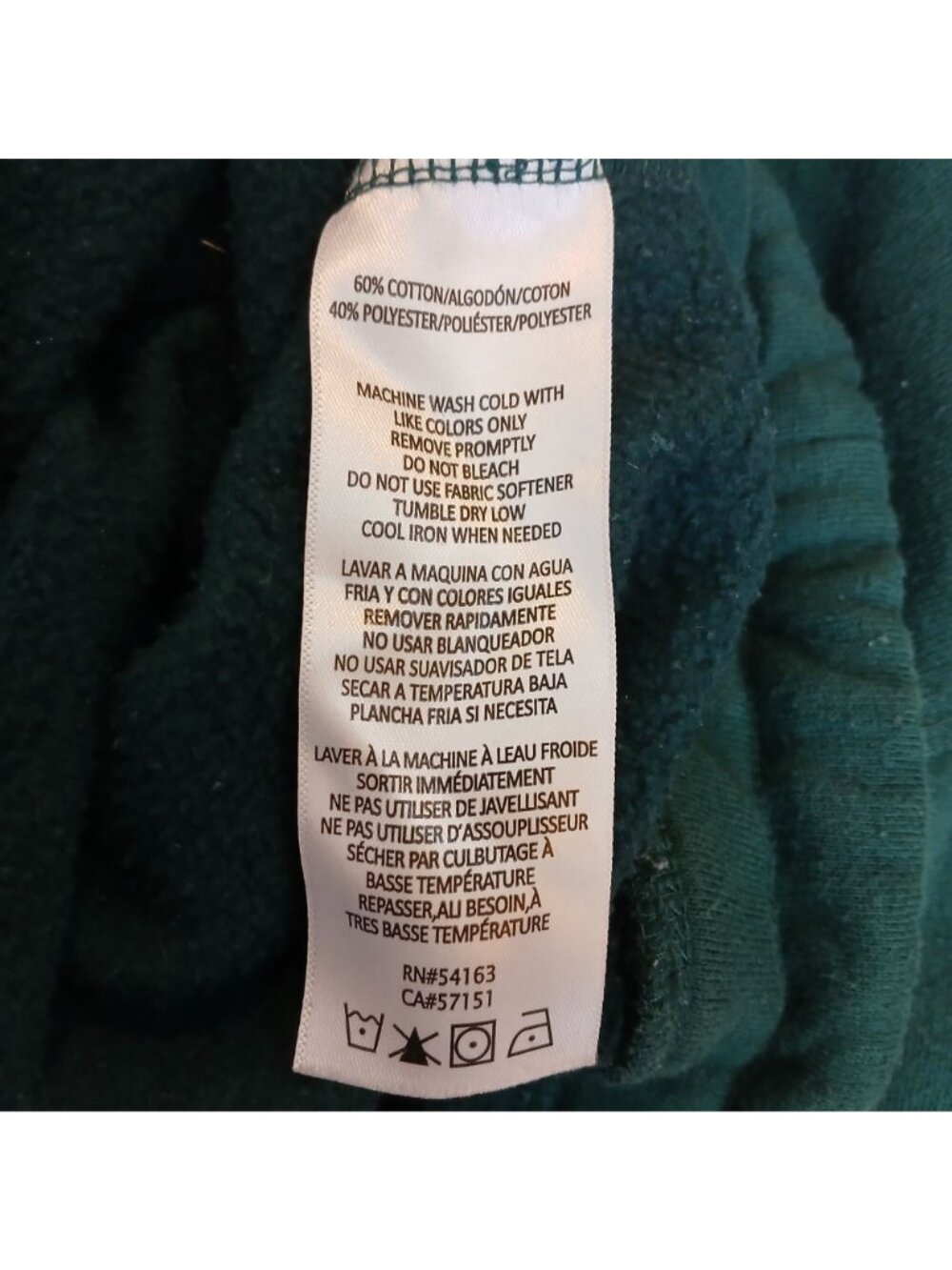 Tommy Hilfiger Sport Womens M Green Hoodie Cropped Drawstring Hem Spellout #Z-3 - Picture 6 of 8